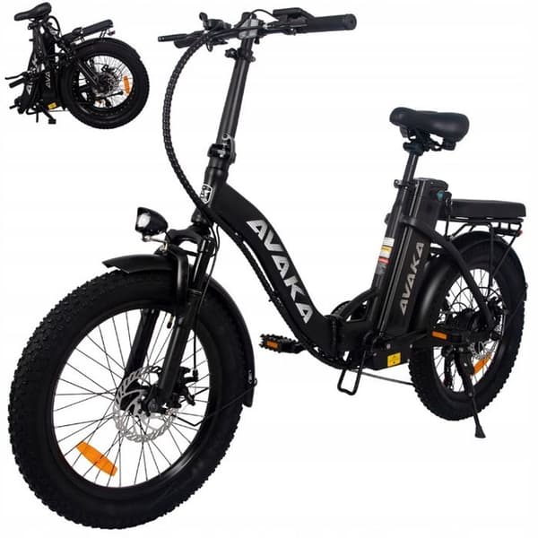 Fällbar elfordon AVAKA BZ20 PLUS 48V 18.2AH 500W 32km/h 20" E-cykel svart