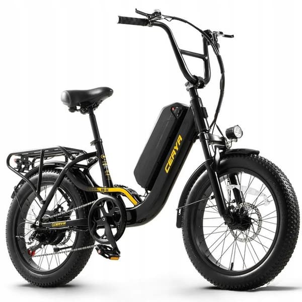 CEAYA R8-SE Elektriska fordon 20"*3.0 hopfällbara däck 1000W 15AH 45KM/H E-BIKE Svart