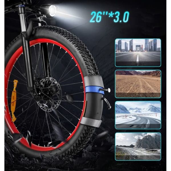 Elektrisk cykel VTT 1000W 45KM/H 26*3.0" 15AH Samebike LO26 PLUS Fällbar