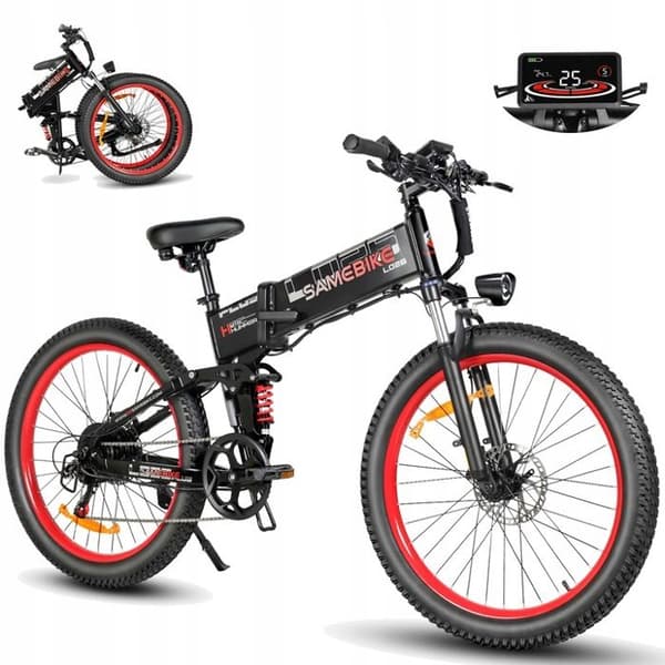 Elektrisk cykel VTT 1000W 45KM/H 26*3.0" 15AH Samebike LO26 PLUS Fällbar