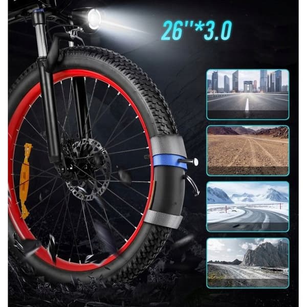 Fällbar elcykel Samebike LO26PLUS 900W 45KM/H 15AH 26*3.0" MTB