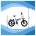 Miniatyrbild 3 av 6: Elcykel OVIVO HYPER V2 grå 250W hjul 20 "