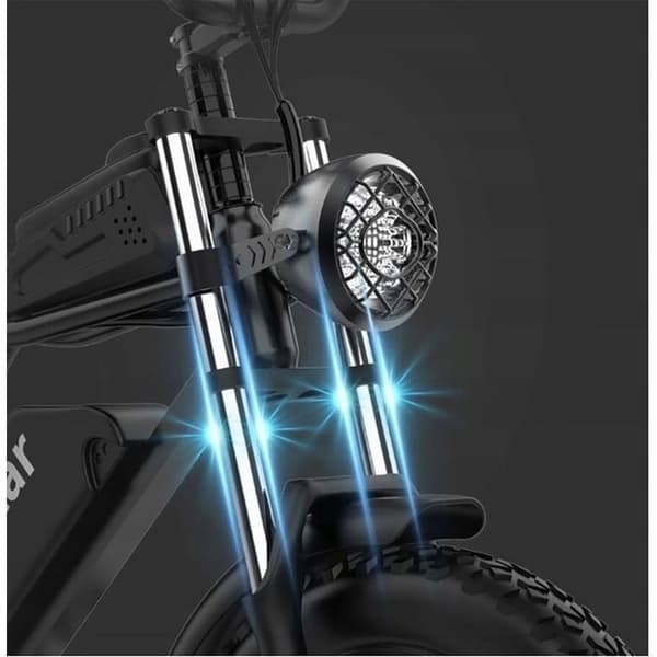 Ridstar Q20 elektrisk cykel Räckvidd 80km Motor 1000W fullt fjädrad Shimano 7 växlar VTT fat bike Batteri 48V 15Ah Svart