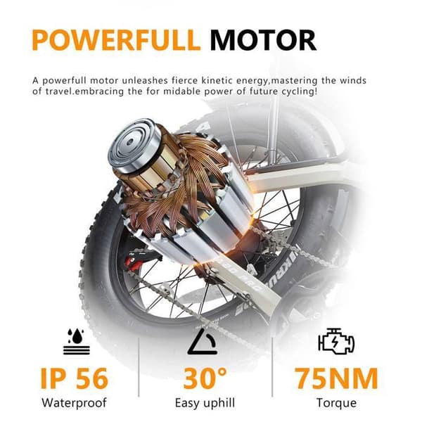 Elcykel - CEAYA - A20 PRO - Motor 1000W - Batteri 48V20Ah - 45km/h hydraulisk broms