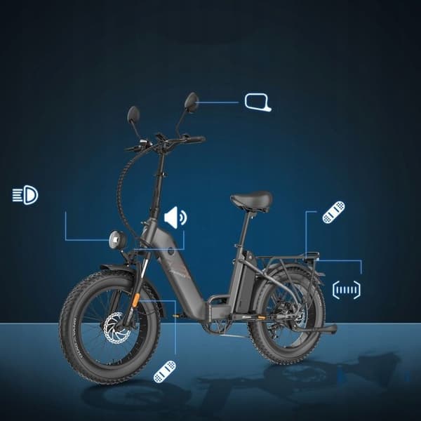 Fältfordon elektrisk FAFREES FF20 Polar 24AH 860W 45KM/H 150KM 20*4".