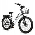 Miniatyrbild 1 av 6: Steg-genom Vit Elfordon Samebike RS-A01 Plus 48V 14Ah 26 Tum Däck