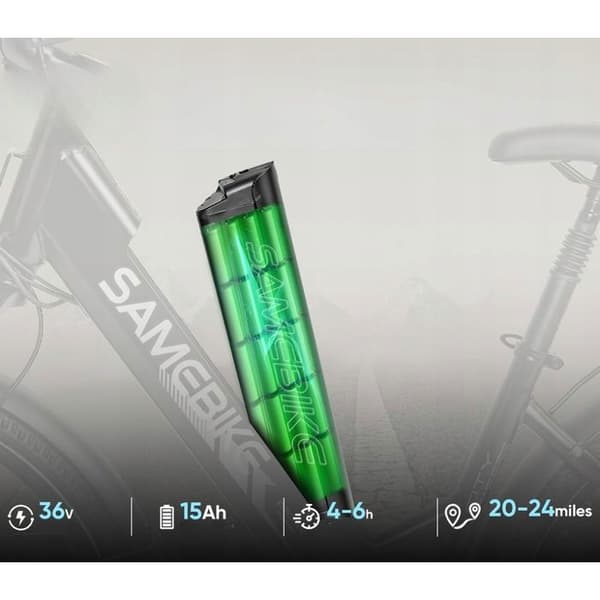 26*2,1" Elektrisk fordon Samebike A01 Pro 500W 35KM/H 90KM 15Ah PL Grå