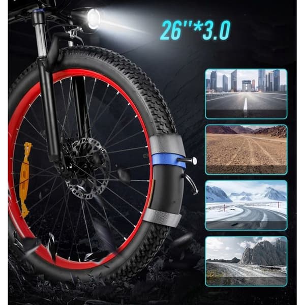 Fällbar elcykel Samebike LO26 PLUS 1000W 45KM/H 26*3.0" 15AH PL