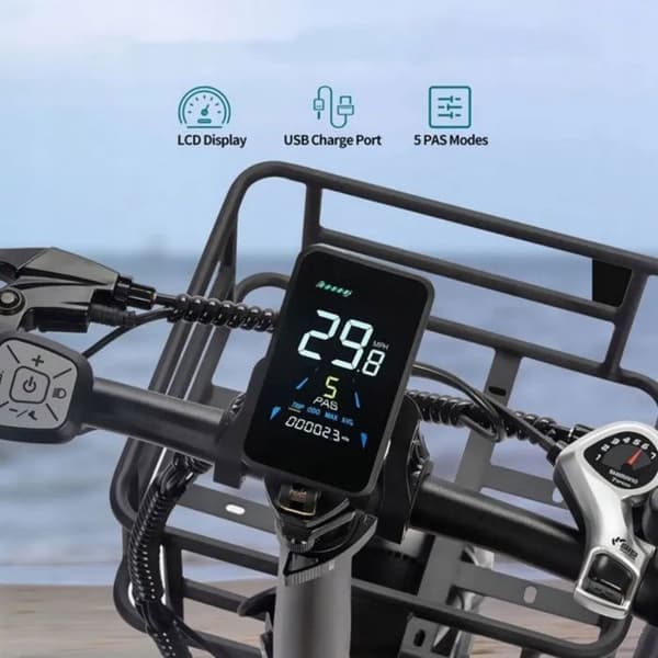 Elcykel-Ridstar MN26-1500W Motor -Batteri 48V 20ah-Däck 26"*4.0,Shimano 7 växlar,mekaniska bromsar