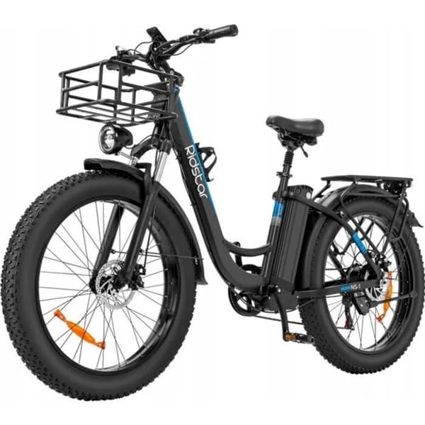 Elcykel-Ridstar MN26-1500W Motor -Batteri 48V 20ah-Däck 26"*4.0,Shimano 7 växlar,mekaniska bromsar