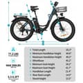 Miniatyrbild 3 av 6: Växelförr Ridstar MN26 - 48V 1500W - Batteri 48V 20ah - Shimano 7 växlar - Mekanisk broms - 26"*4.0 terrängdäck