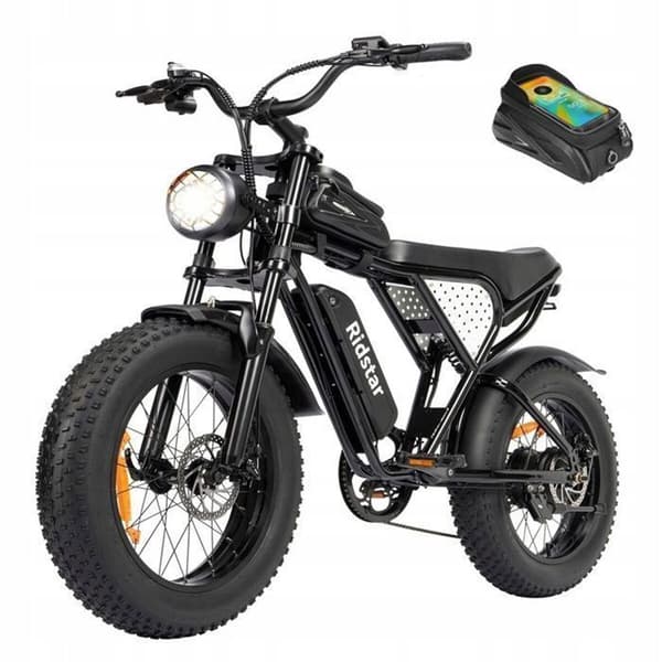 Ridstar Q20 Elcykel - 1000W - Avtagbart batteri 48V-15Ah - 7 Växlar SHIMANO - 20’’ Hjul Stora Däck