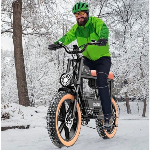 VTT Elcykel Ridstar CR20 1000W 48V20AH 45-60km/h 7 växlar 20"*4 Svart gåva: telefonväska och telefonhållare