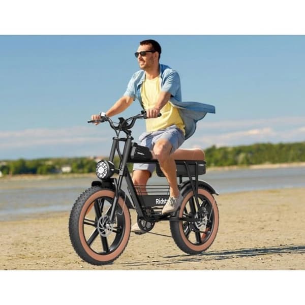 VTT Elcykel Ridstar CR20 1000W 48V20AH 45-60km/h 7 växlar 20"*4 Svart gåva: telefonväska och telefonhållare