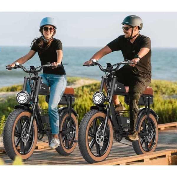 VTT Elcykel Ridstar CR20 1000W 48V20AH 45-60km/h 7 växlar 20"*4 Svart gåva: telefonväska och telefonhållare