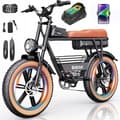 Miniatyrbild 1 av 6: VTT Elcykel Ridstar CR20 1000W 48V20AH 45-60km/h 7 växlar 20"*4 Svart gåva: telefonväska och telefonhållare