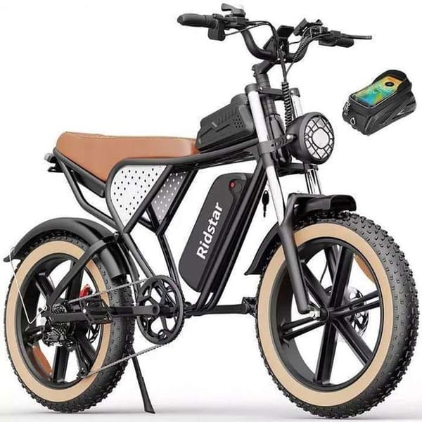 Ridstar Q20 Elcykel - 1000W - Avtagbart batteri 48V-20Ah - 7 Växlar SHIMANO - 20’’ Hjul Stora Däck