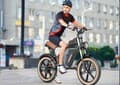 Miniatyrbild 4 av 5: Elektrisk cykel Ridstar Q20-LUXE 1000W 48V20AH 50KM/H 20" 7-växlar Brun MTB Snö Sand Stad Högskola Vuxna Män Kvinnor