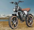 Miniatyrbild 5 av 5: Elektrisk cykel Ridstar Q20-LUXE 1000W 48V20AH 50KM/H 20" 7-växlar Brun MTB Snö Sand Stad Högskola Vuxna Män Kvinnor