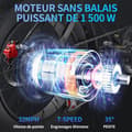 Miniatyrbild 3 av 6: Elcykel - Ridstar - Q20 - 1500W - 48V 20Ah - Däck 20 tum