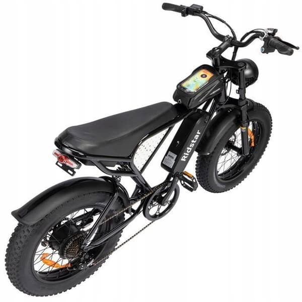 VTT Elcykel Ridstar Q20MIN 1000W 48V15Ah PAS-läge 80KM 20" 7 växlar Svart E-cykel Stad Snö Universitet Student