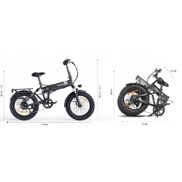 Ridstar H20 Elcykel - 48V14Ah 1000W - Maxhastighet 50 km-h - Shimano 7 växlar