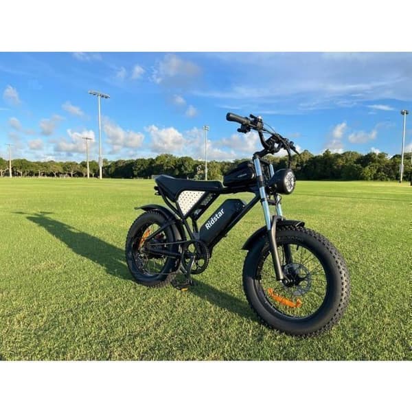 VTT Elcykel Ridstar Q20 motor 1000W (toppeffekt 1500W) 48V20AH 60-80km 50km/h Shimano 7 växlar terrängdäck 20"*4.0 Svart