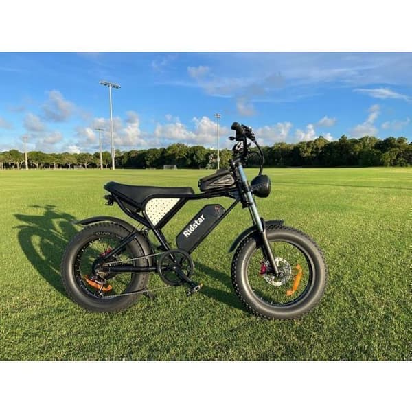 VTT Elcykel Ridstar Q20 motor 1000W (toppeffekt 1500W) 48V20AH 60-80km 50km/h Shimano 7 växlar terrängdäck 20"*4.0 Svart