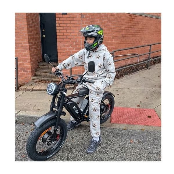 VTT Elcykel Ridstar Q20 PRO-2000W (Topp 3000W)-52V40Ah-55km/h-90-120km-SHIMANO 7 Växlar-20"-Svart-Snöskoter-Sandcykel