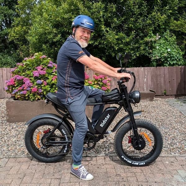 VTT Elcykel Ridstar Q20 PRO-2000W (Topp 3000W)-52V40Ah-55km/h-90-120km-SHIMANO 7 Växlar-20"-Svart-Snöskoter-Sandcykel