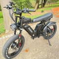 Miniatyrbild 2 av 6: VTT Elcykel Ridstar Q20 PRO-2000W (Topp 3000W)-52V40Ah-55km/h-90-120km-SHIMANO 7 Växlar-20"-Svart-Snöskoter-Sandcykel