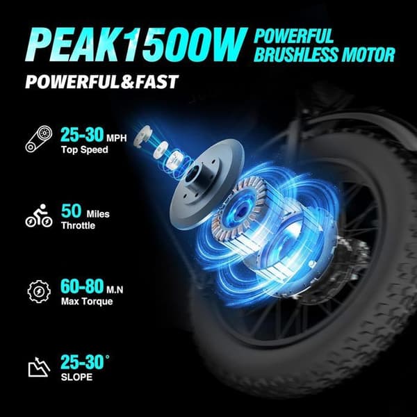 Ridstar Q20 elcykel 80km räckvidd 1000W motor fullfjädring Shimano 7-växlad mountainbike fat bike 48V15Ah batteri Svart