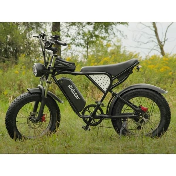 VTT Elcykel Ridstar Q20MIN 1000W 48V15Ah PAS-läge 80KM 20" 7 växlar Svart E-cykel Stad Snö Universitet Student