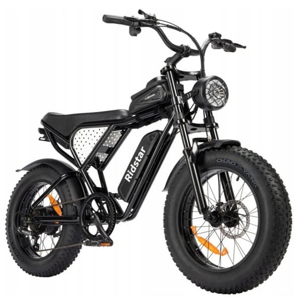 VTT Elcykel Ridstar Q20MIN 1000W 48V15Ah PAS-läge 80KM 20" 7 växlar Svart E-cykel Stad Snö Universitet Student