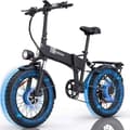 Miniatyrbild 1 av 5: Elcykel-Ridstar H20 Pro-motor 2000W, batteri 48V 23AH, däck 20×4", svart