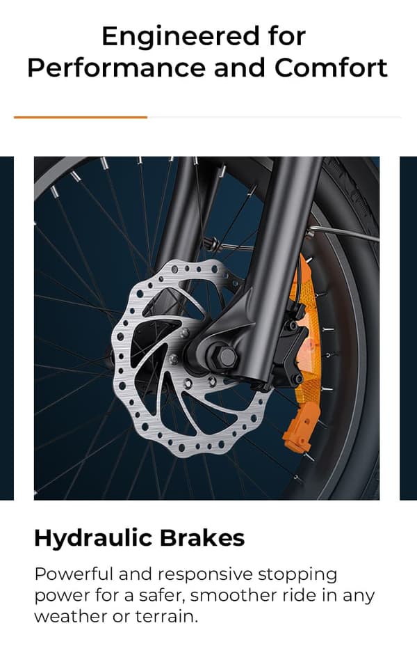 ENGWE EP-2 Boost Hopfällbar Elcykel, 20''* 4'' Terrängdäck, 48V13Ah Löstagbart Batteri, Räckvidd Upp till 120 km