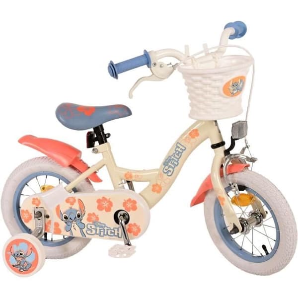 Barncykel - VOLARE - Disney Stitch - 12 tum - Backbroms - Avtagbara stödhjul