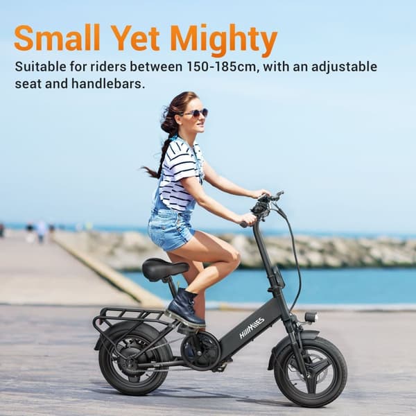 El-bycykel HillMiles Mile 1, 250W motor, 36V 10,4Ah batteri, 14 tommer foldbar, 25 km/t