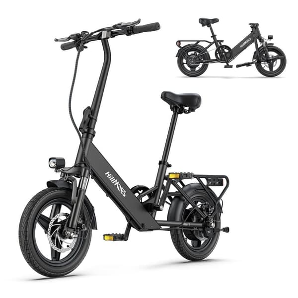 El-bycykel HillMiles Mile 1, 250W motor, 36V 10,4Ah batteri, 14 tommer foldbar, 25 km/t