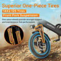 Miniatyrbillede 6 af 9: El-bycykel HillMiles Mile 1, 250W motor, 36V 10,4Ah batteri, 14 tommer foldbar, 25 km/t