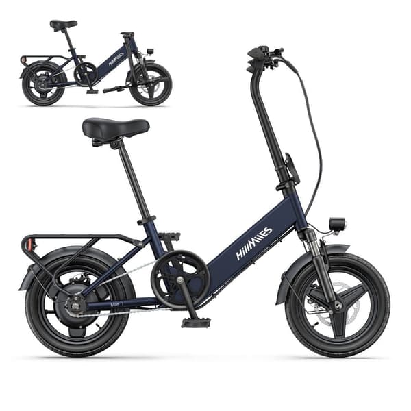 El-bycykel HillMiles Mile 1, 250W motor, 36V 10,4Ah batteri, 14 tommer foldbar, 25 km/t