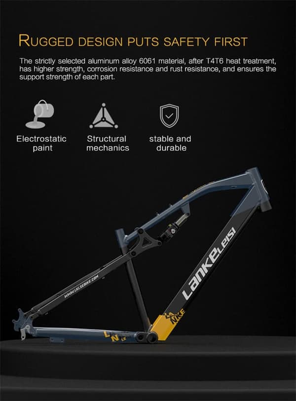 Elektrisk mountainbike Lankeleisi RV700, motor 48V 1000W, 26″ tykke dæk, Explorer elektrisk jagtcykel