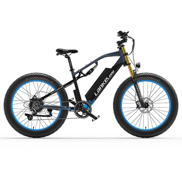 Elektrisk mountainbike Lankeleisi RV700, motor 48V 1000W, 26″ tykke dæk, Explorer elektrisk jagtcykel