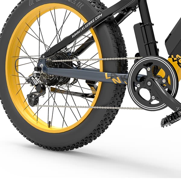 Elektrisk mountainbike Lankeleisi RV700, motor 48V 1000W, 26″ tykke dæk, Explorer elektrisk jagtcykel
