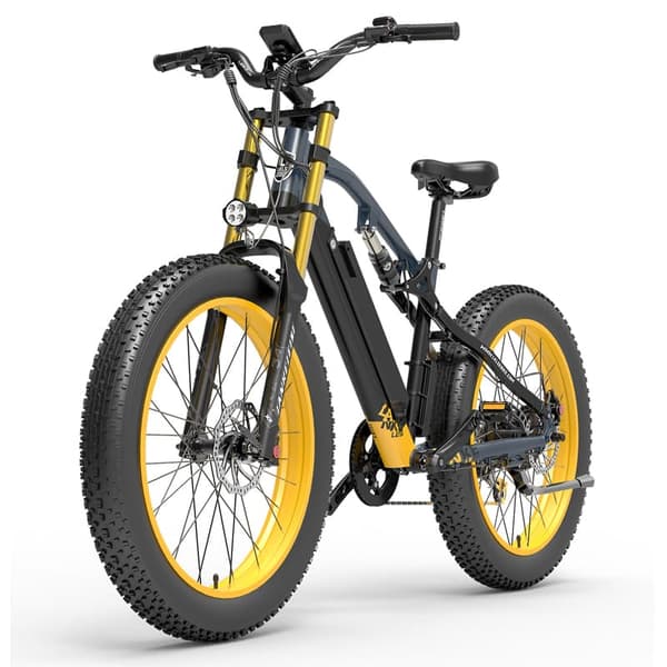Elektrisk mountainbike Lankeleisi RV700, motor 48V 1000W, 26″ tykke dæk, Explorer elektrisk jagtcykel