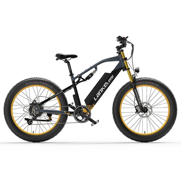 Elektrisk mountainbike Lankeleisi RV700, motor 48V 1000W, 26″ tykke dæk, Explorer elektrisk jagtcykel