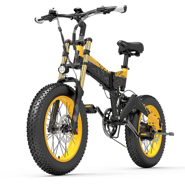 Taittuva sähköpyörä LANKELEISI X3000Plus, moottori 48V 1000W, 17.5Ah akku, 20" maastoajoon