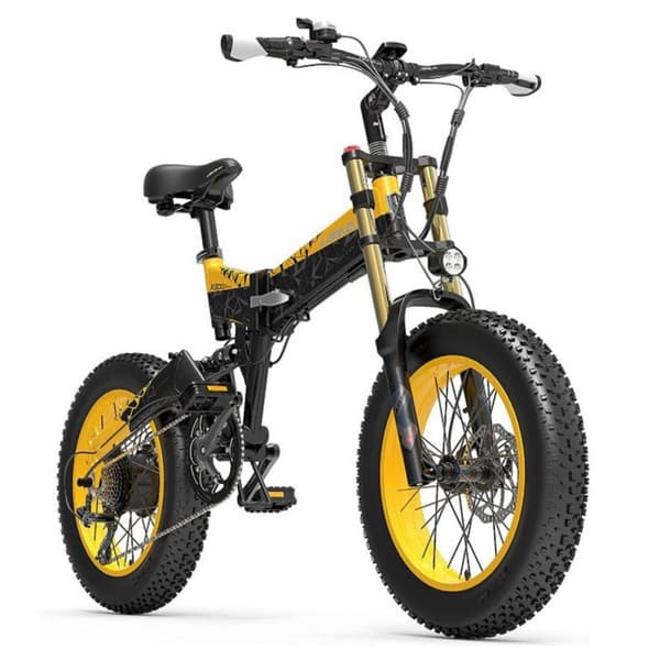 Taittuva sähköpyörä LANKELEISI X3000Plus, moottori 48V 1000W, 17.5Ah akku, 20" maastoajoon