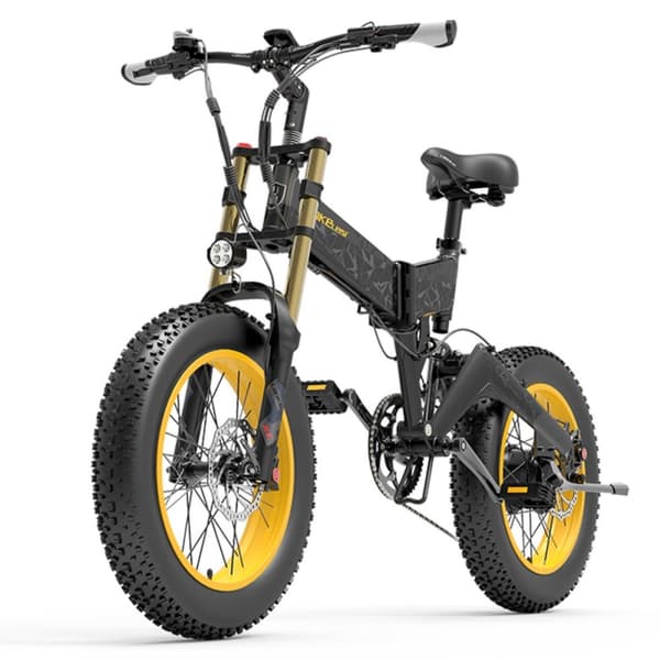 Taittuva sähköpyörä LANKELEISI X3000Plus, moottori 48V 1000W, 17.5Ah akku, 20" maastoajoon