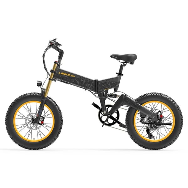 Taittuva sähköpyörä LANKELEISI X3000Plus, moottori 48V 1000W, 17.5Ah akku, 20" maastoajoon